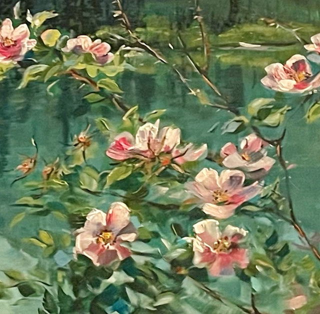 "Wild Rose on the Bow" 18" x 36"