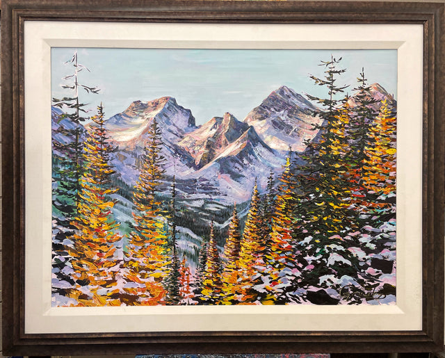 Alpine Gold II - Original Alberta Mountain Painting 30x40