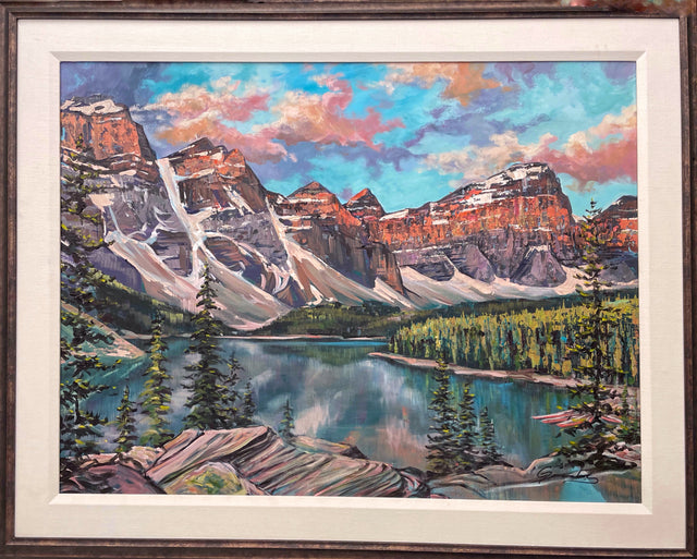 Moraine Lake II - Original Mountain Landscape Painting 30x40