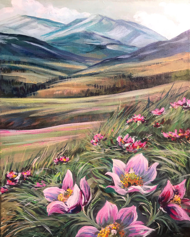 "Alberta Crocuses"  16" x 20"