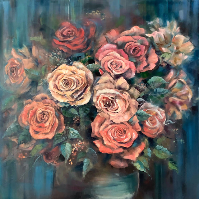 "Rose Romance II" 36" x 36" 