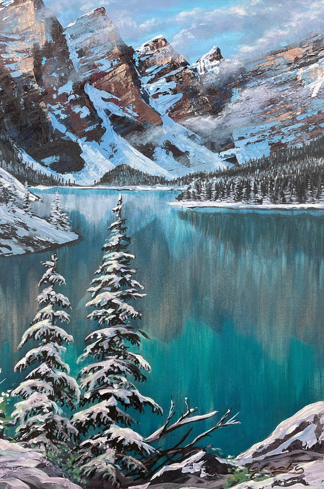 "Moraine Lake", by Teresa Grasby, 16" x 30", SOLD