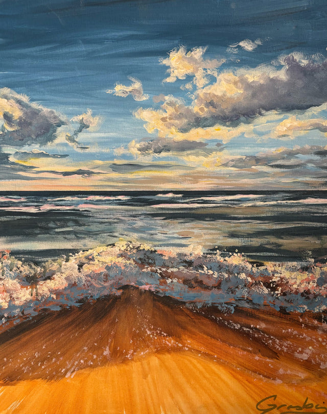 Seaside Surge | 16x20 | Acrylic painting by Teresa Grasby