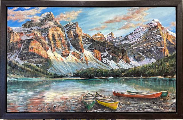 "Canoes at Moraine Lake II"   30" x 48"